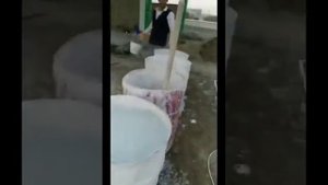 Работа растворонасоса Гранд 75 как штукатурной станции.
