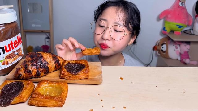다양한 미니 페이스트리🥐🍫 페스츄리 빵 누텔라 초코 디저트 먹방 Dessert Mukbang