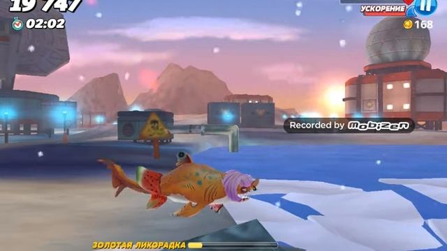 Игра HungryShark World #2  лисья акула!!!