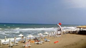 Болгария г Обзор Пляж Море штормит  Bulgaria Obzor Beach and waves