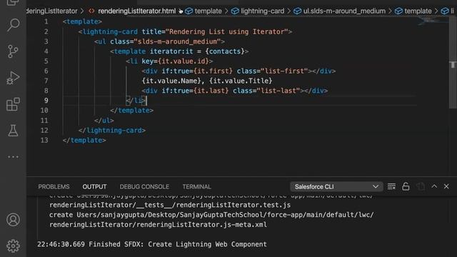 20 LWC | Render a List using Iterator in HTML | Lightning Web Component Training Sessions by Sanjay
