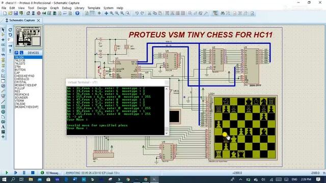 CHESS Game in Proteus ||TODAY'S TECH