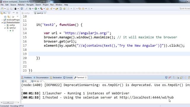 Protractor Tutorial #19 : How to run Protractor tests in Eclipse IDE [ Jasmine Framework ] смотреть онлайн