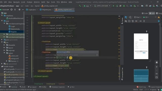 How to Login and Register using Firebase Realtime Database  | Android Firebase Tutorials - 01