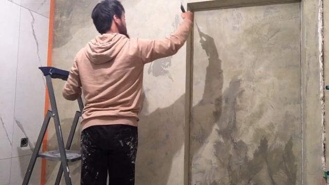 ♻️ДЕКОРАТИВНКА В САНУЗЛЕ | как сделать #декоративнаяштукатурка #каксделать