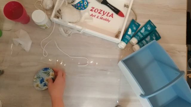 Декор корзины с ручкой. Декупаж. Идея.(rus sub) смотреть онлайн