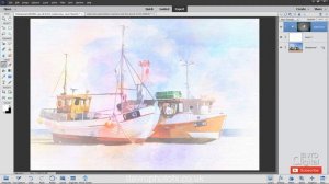 Watercolour effect Photoshop Elements