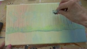 Как создать мягкий фон. Растушевка. Весенний лес акрилом. How to blend in acrylic! Bluebells