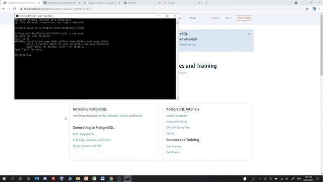 PostgreSQL Install + Creating a database and tables смотреть онлайн