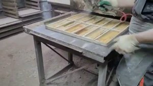 Технологический процесс изготовления декоративного камня "Альпийский сланец" артикул 04./