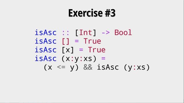 Haskell for Imperative Programmers #5 - List Exercises