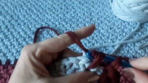 Красивый коврик крючком из трикотажной пряжи. Crochet.