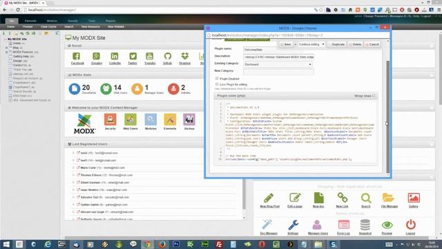 EvoDashboard Plugin for Modx Evolution - preview1
