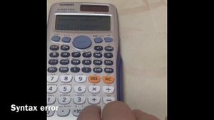 All 6 errors on Casio calculator