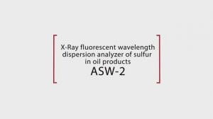X-ray wavelength dispersive sulfur analyser ASW-2