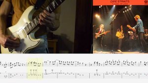 Dire Straits - Sultans of Swing first guitar solo with tabу