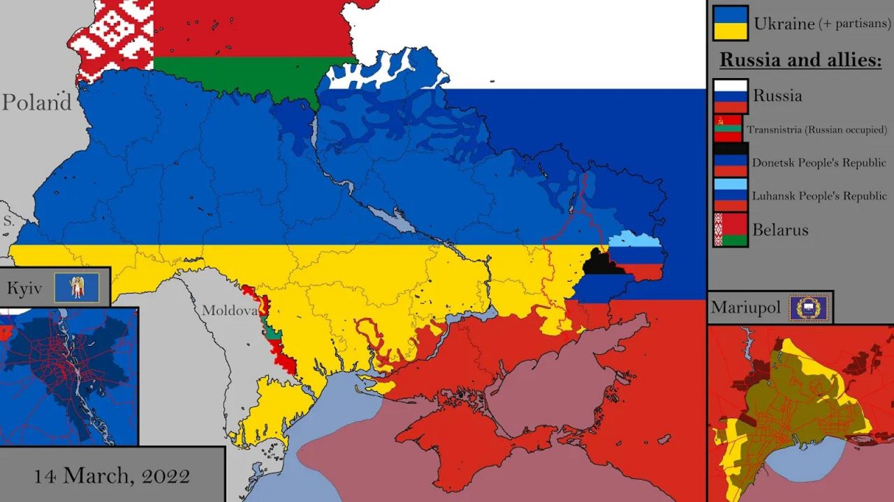 The Russo-Ukrainian War with Flags_ Every Day (2014 - August 2024)