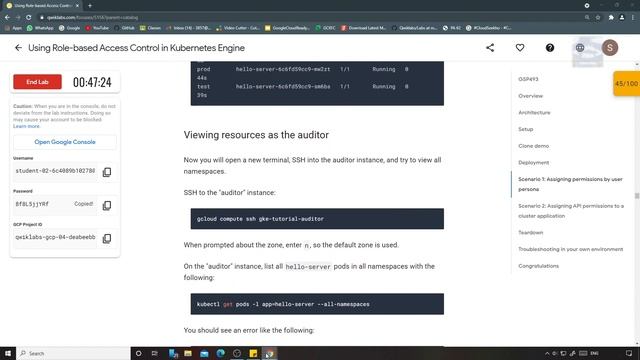 Using Role-based Access Control in Kubernetes Engine | Qwiklabs [GSP493] смотреть онлайн