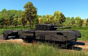 Тест-драйв огнеметного танка Черчилль Крокодил в War Thunder.