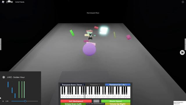 JVKE - Golden Hour On Roblox Piano смотреть онлайн