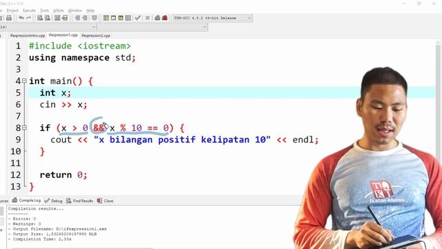 If dengan beberapa kondisi dengan operasi boolean - Percabangan #04 | OSN Informatika Pemrograman смотреть онлайн
