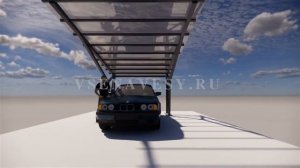 Стильный и современный консольный навес для автомобиля (cantilever carport)