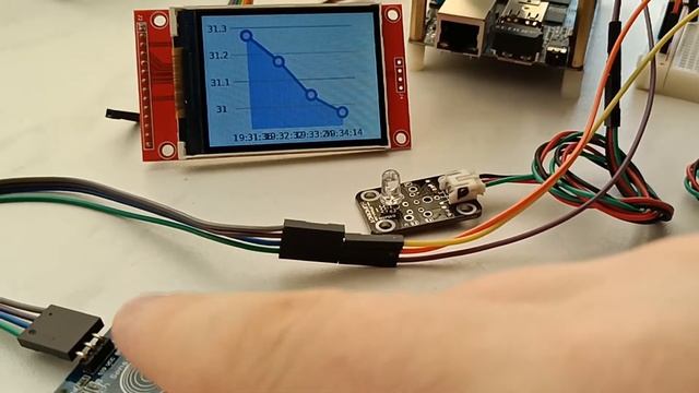 Display the temperature change chart. Weather station on Banana Pi BPI-M64 смотреть онлайн