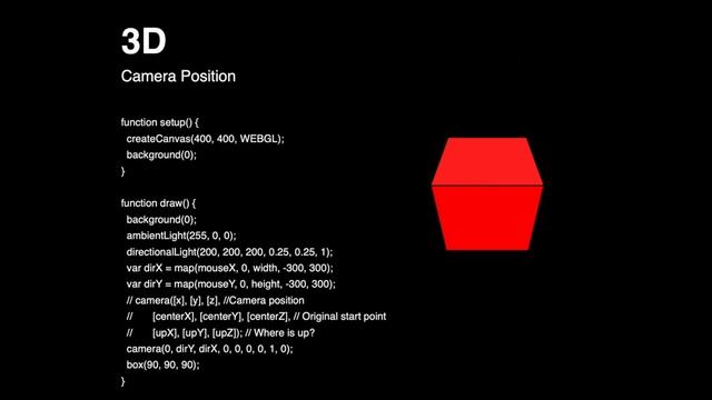 Creative Coding - Week 11 - 3D