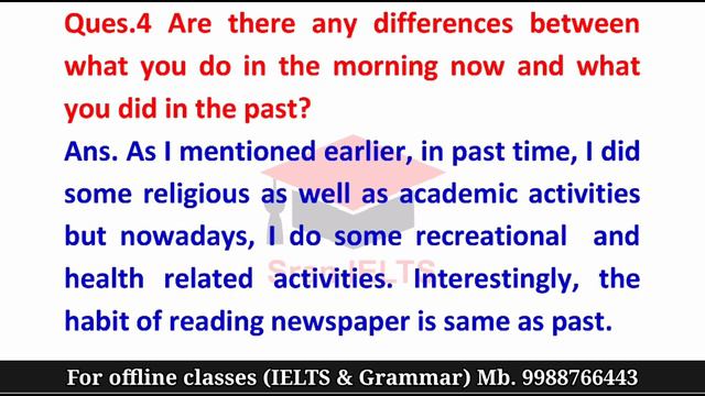 Morning Time Speaking Part 1 | IELTS Speaking Intro Questions on Morning Time | Speaking part1 Tips