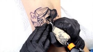 Devil Girl Tattoo Time Lapse