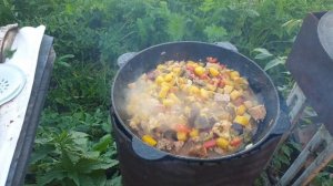 Рагу из кабачков в казане!