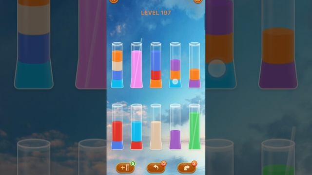 Sort Em All Level 197 Walkthrough / Color Sort Game / Water Color Sorting Game How to Solve a Puzzl