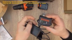 Unboxing Black+Decker BDCHD18BAFC 18V Cordless Drill w/80-Piece Set in a case - Bob The Tool Man