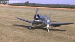 GIANT 1/4 SCALE COMP ARF RC F-4U CORSAIR MOKI 250cc RADIAL - TREVOR WOODS WILLIS WARBIRDS  - 2014