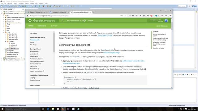 Connect Me - Android Game - Settings up GPGS part 1 смотреть онлайн