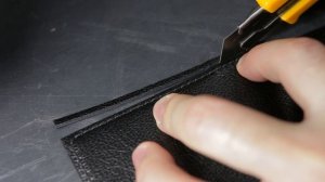 Кошелек трифолд Сборка Макросъемка 2 этап