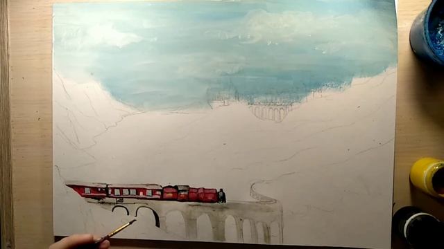 Кто тут поклонник Гарри Поттера/ Хогвартс/ рисунок красками / рисовать легко#ручная#работа смотреть онлайн