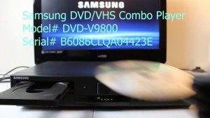 Samsung DVD V9800 DVD VHS Combo Player Serial B6086CLQA04423E - function check.