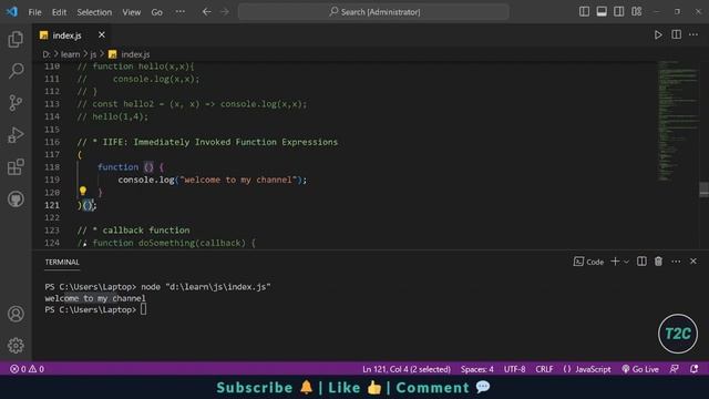 JavaScript IIFE: Immediately Invoked Function Expressions | time2code ?