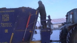 Кормораздатчик КИС 9Б испытания на Алтайской МИС