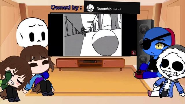 Undertale Reacts to: Sans Flipnote Animation | Gacha Reaction смотреть онлайн