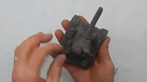 Танк - Т 34 из пластилина