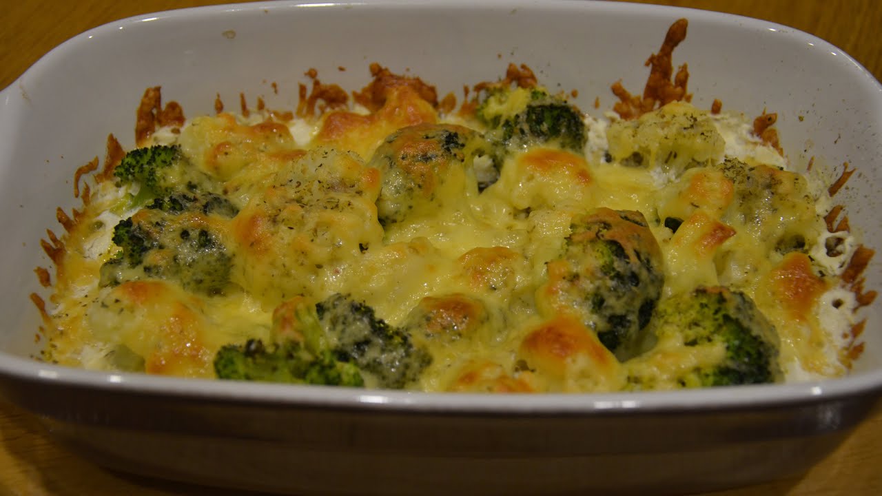 Брокколи и цветная капуста запеченные в духовке. смотреть онлайн