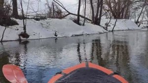 Снежный пакрафтинг на реке Варежка.