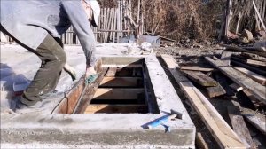 Мастерская+погреб+навес. Ч.14. Снимаю опалубку перекрытия подвала.