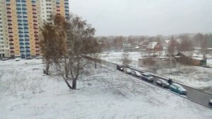 Снег в Новосибирске 2 мая 2017 / Snow in Novosibirsk on 2 may 2017