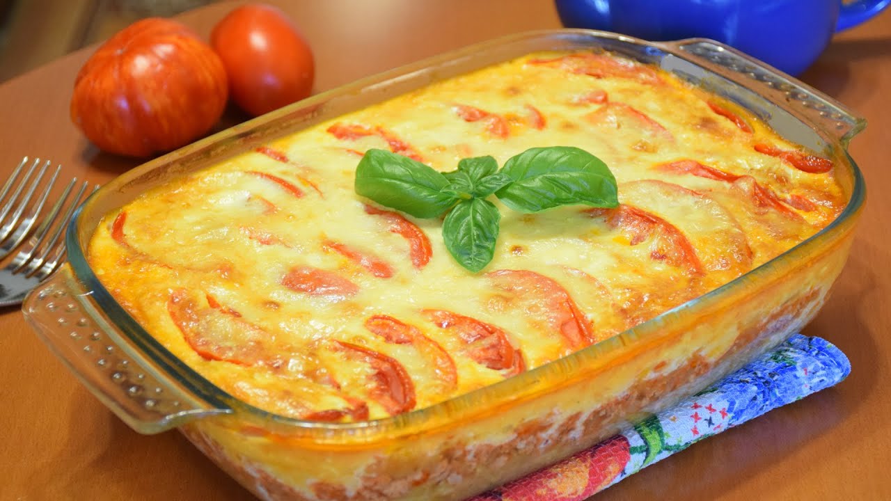 Запеканка из кабачков с фаршем и щавелем