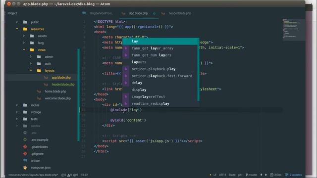 #13 Blog - Laravel вывод меню на всех страницах и сервис провайдеры | Laravel 5.6 | Laravel 5.x |