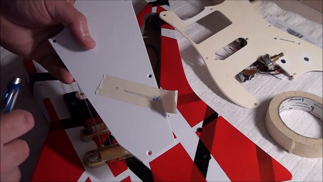 "Inspired By" Van Halen Shark Guitar Build 09 -- Cutting The Pickguard Holes смотреть онлайн