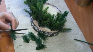 Новогодняя композиция на спиле / Рецепт искусственного снега / Christmas decor